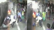 Mumbai: चलती ट्रेन में चढ़ते हुए फिसला यात्री, टीसी ऐसे बचाई जान, देखें VIDEO